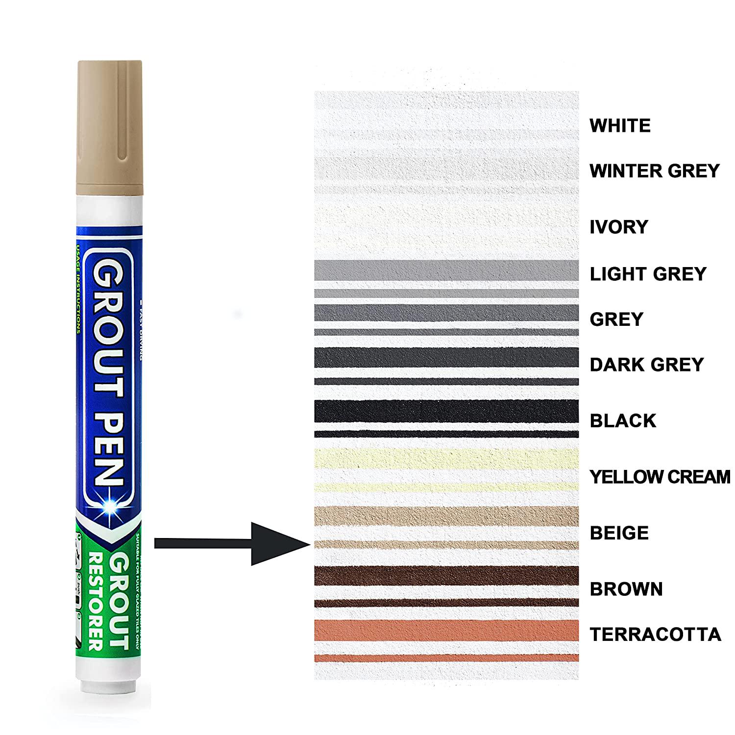 Grout Pen, Grout Pen Beige - Ideal to Restore the Look of Tile Grout Lines