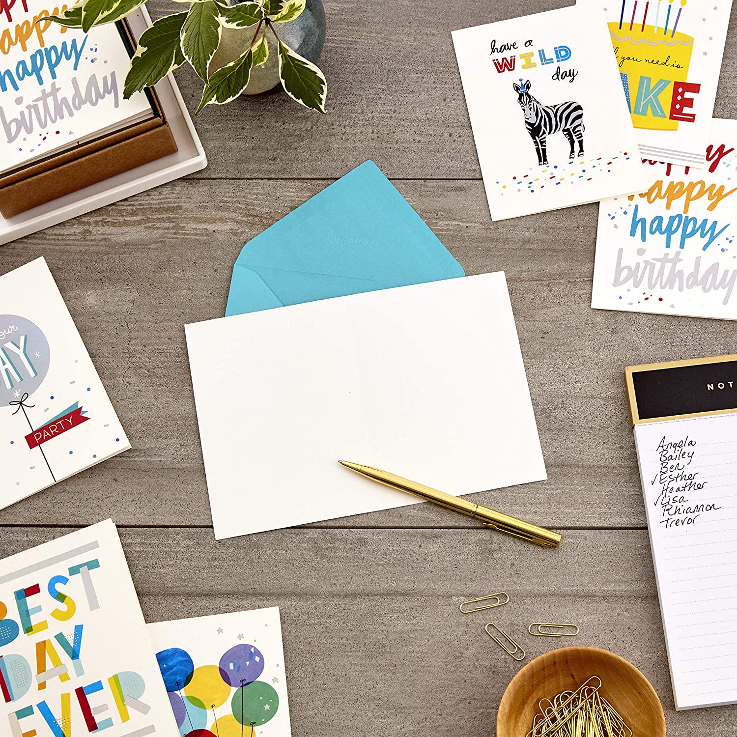 Hallmark, Hallmark Birthday Cards Assortment, 24 Cards with Envelopes (Rainbow Lettering, Best Day Ever)