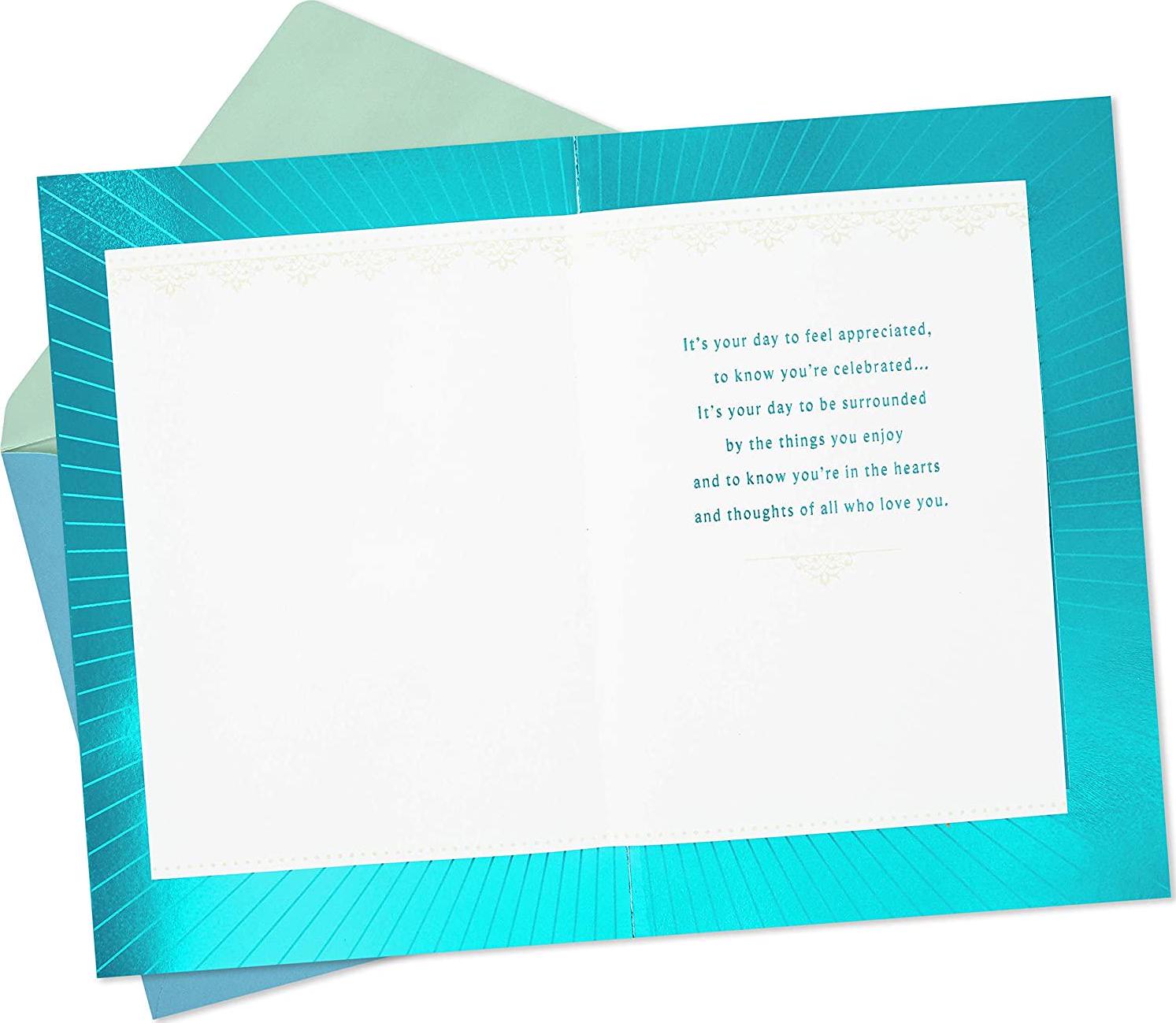 Hallmark, Hallmark Gold and Teal Ornate Father's Day Greeting Card