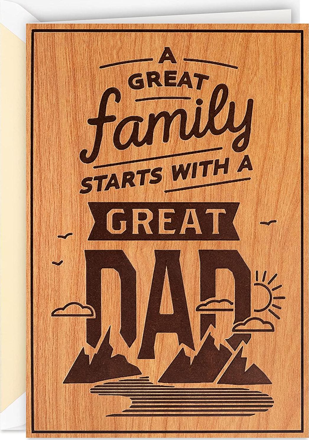 Hallmark, Hallmark Great Dad Signature Wood Father's Day Greeting Card