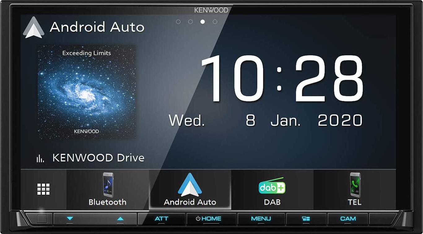 KENWOOD, Kenwood Car Audio DMX7520DABS Digital Media Receiver Wired Apple Car Play, Android Auto, Bluetooth and DAB+