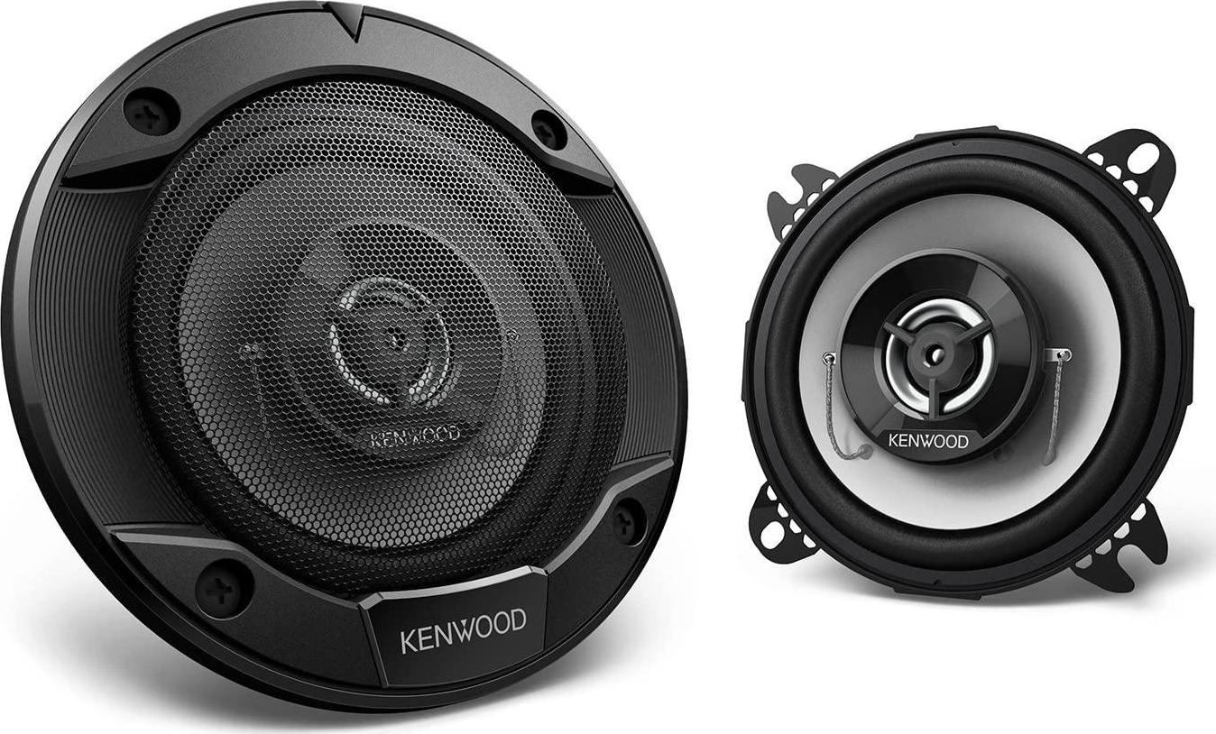 KENWOOD, Kenwood Car Audio KFC-S1066 Stage Sound Series 10cm Flush Mount 2-Way 2-Speaker System 220w, Black