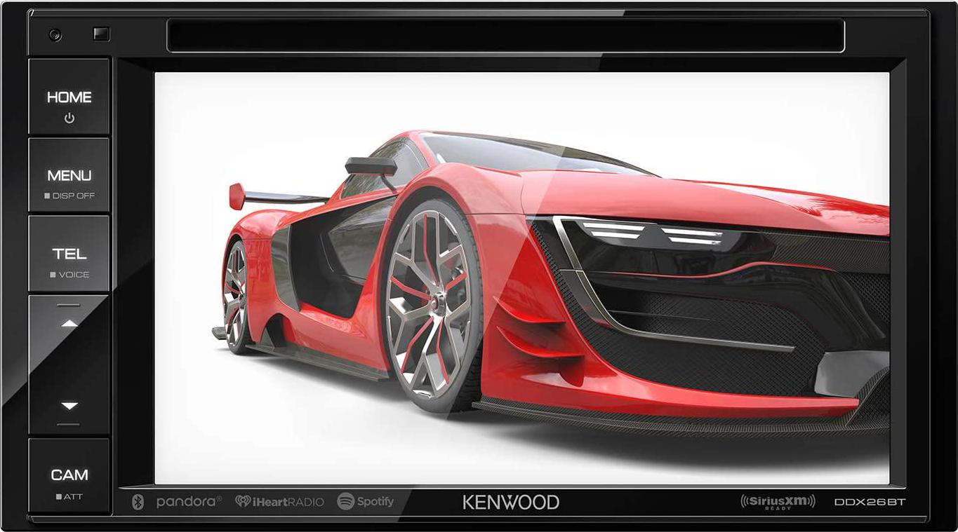 KENWOOD, Kenwood DDX26BT Double DIN SiriusXM Ready Bluetooth in-Dash DVD/CD/AM/FM Car Stereo Receiver w/ 6.2 Touchscreen