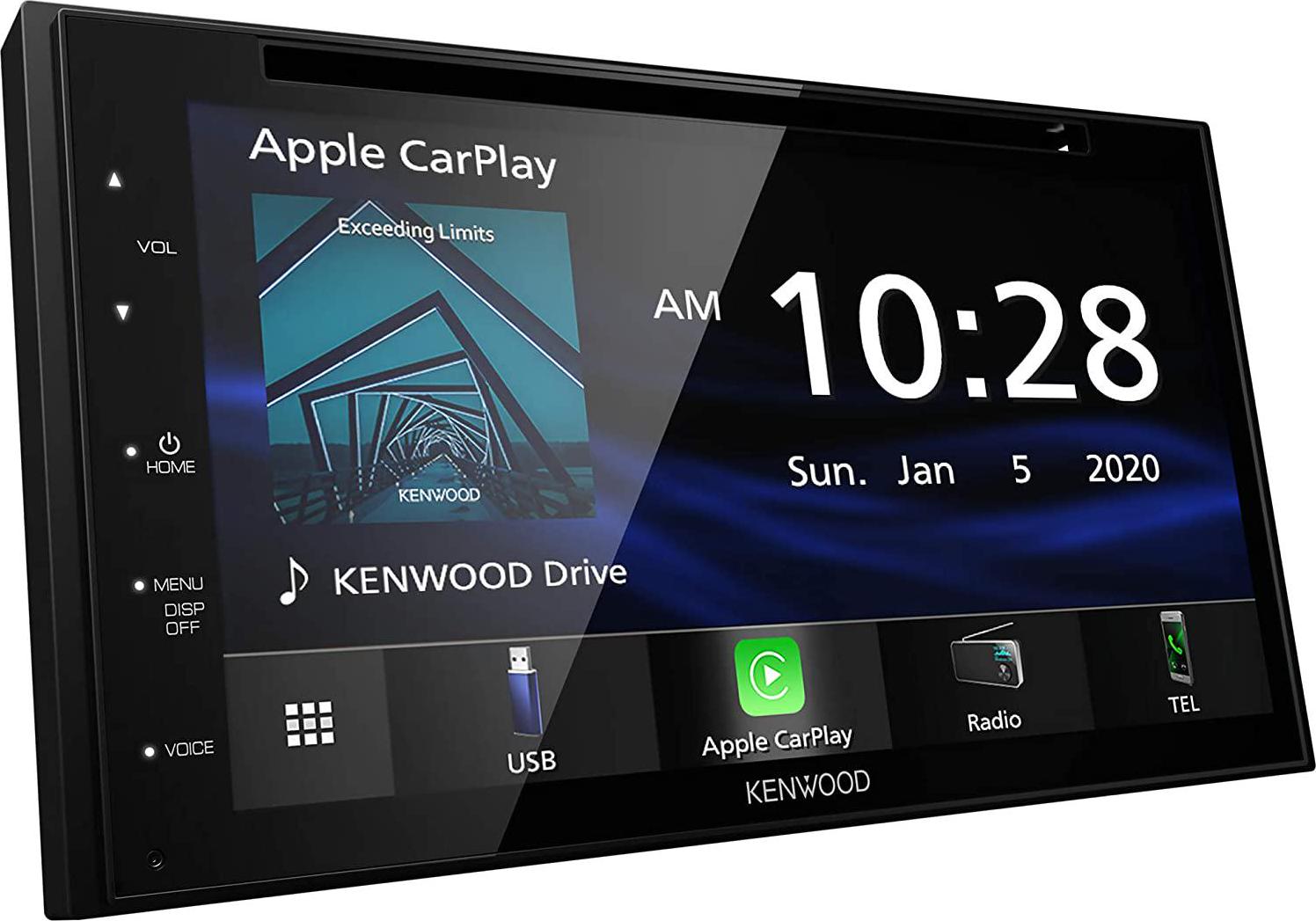 KENWOOD, Kenwood DDX5707S Double Din DVD Car Stereo with Apple Carplay and Android Auto, 6.8 Inch Touchscreen, Bluetooth, Backup Camera Input, Subwoofer Out, USB Port, A/V Input, FM/AM Car Radio