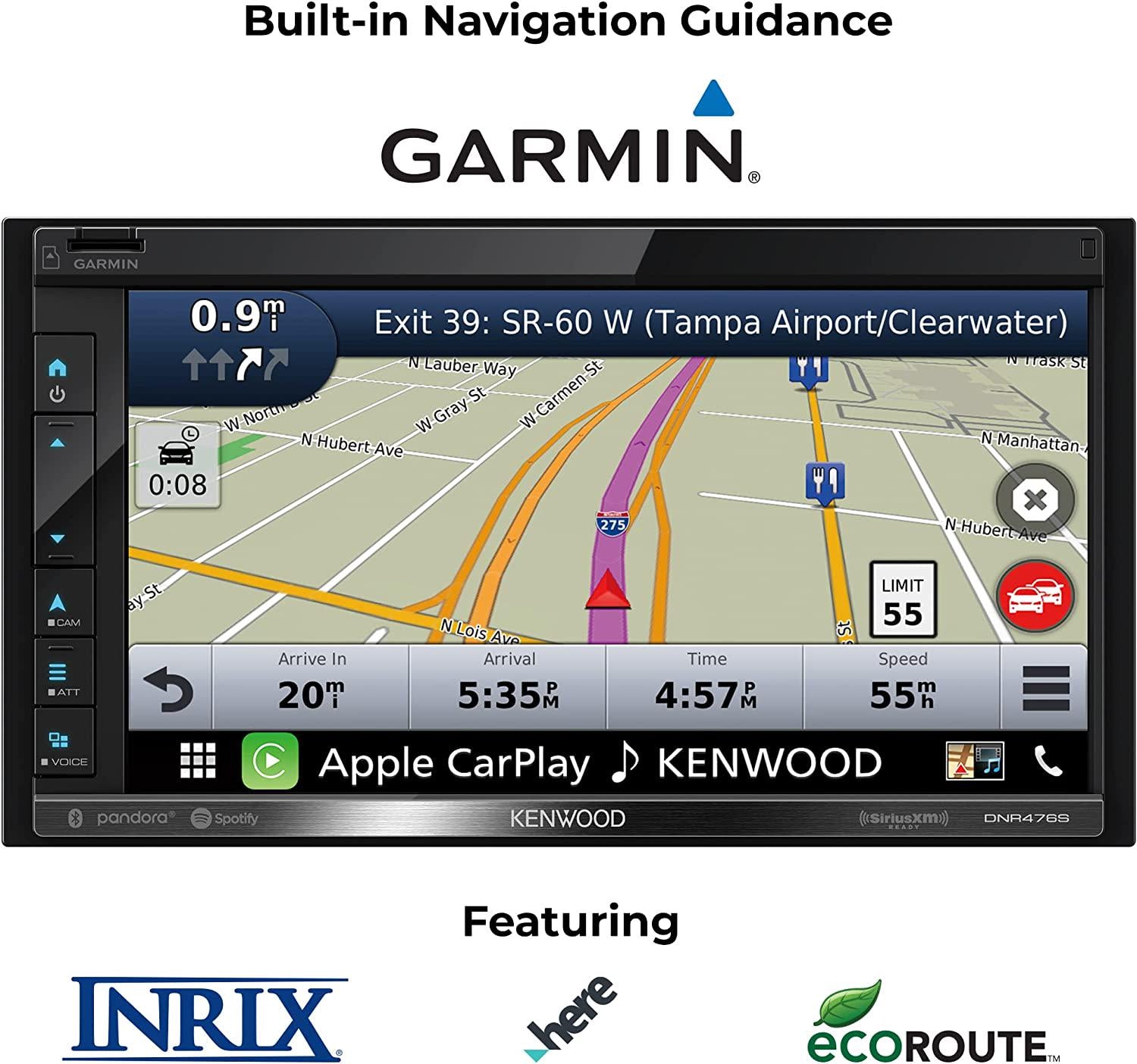 KENWOOD, Kenwood DNR-476R 6.8 Navigation Receiver w/Carplay and Android Auto